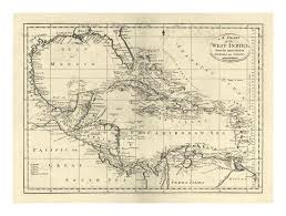 Chart Of The West Indies C 1795 Art Print By Mathew Carey Art Com