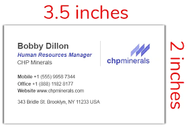 business card sizes dimensions