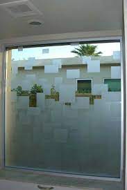 Etched Glass Floating Squares Frosted