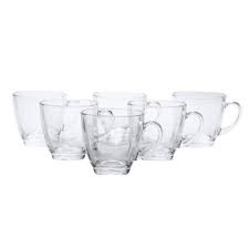 glass tea cup set of 6 150 ml