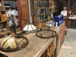 Professional Slag Glass Lamp Repair