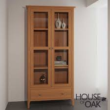 Oslo Oak Display Cabinet With Lights By