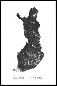 Finland is located in northern europe. Finland Kartenplakat N02 Posters Online Artiksdesign De