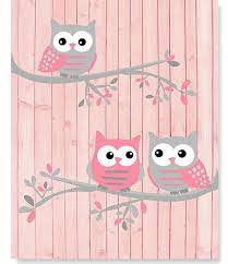 Owl Nursery Wall Decor For Baby Girl