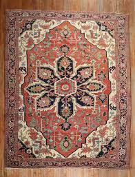spectacular antique serapi rug no 7839