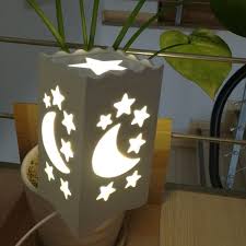Shop For Dimmable Kids Night Light Bedside Lamp White Moon Star Shaped Art Carving Nursery Lamp 5w Novelty Childrens Nightlight Led Desk Table Lamp For Bedroom Living Room Baby Room At Wholesale