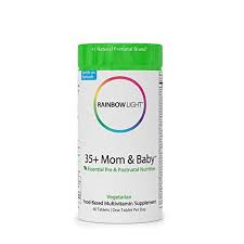 Rainbow Light 35 Mom Baby Daily Pre Postnatal Food Based Multivitamin To Support Fetal Development And A Healthy Pregnancy With Folate Choline And B Vitamins Vegetarian 60 Tablets Walmart Com
