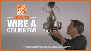 In your two wire, you have a black wire and a white wire. How To Wire A Ceiling Fan The Home Depot