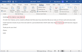 from excel and word to send m emails
