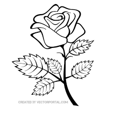 rose outline image ai royalty free
