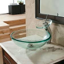 Cae Clear Tempered Glass Bathroom Sink