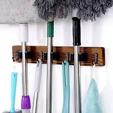 Mop And Broom Holder Wall Mount Rustic