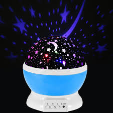 Us 10 19 40 Off Novelty Led Rotating Star Projector Glowing Moon Starry Sky Light Up Toys Night Sleep Light Battery Emergency Projection Lamp In