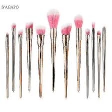 12pc rose gold makeup brushes set tool