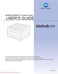 Konica minolta business solutions europe is your partner for smart it services & systems, multifunctional devices & professional printing! Konica Minolta Bizhub 20p User Manual Pdf Download Manualslib