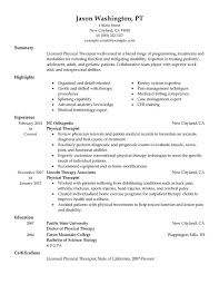 Unforgettable Physical Therapist Resume Examples To Stand Out