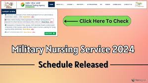 nta military nursing service exam 2024