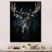 Moose Framed Wall Art Living Room