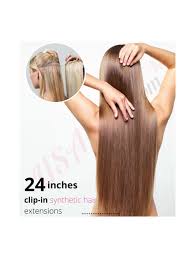 24 inch clip in hair extensions fake