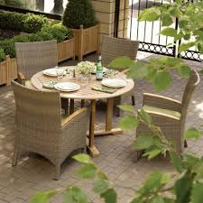 Gather together and enjoy life outside with a durable patio set. Torbay Outdoor Wicker Round Patio Dining Set 5 Piece Og Tbsca Set5 Cozydays