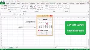 Create A Pop Up Calendar On Your Excel Sheet