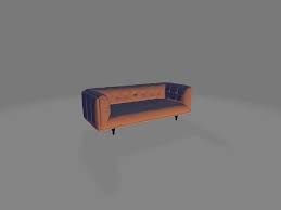 Sofa 3d Orange Couch 3d Model Cgtrader
