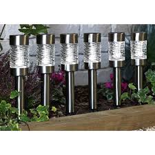 stainless steel solar stake lights