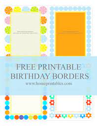 free birthday borders for invitations