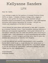 Licensed Practical Nurse Lpn Cover Letter Example