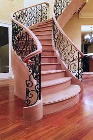 curved staircase with convex treads