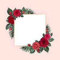 rose frame vector art icons and