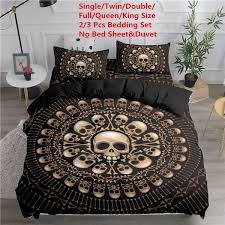 Gothic bedding set that are available on the site are woven fabrics and made from the finest quality cotton, polyester fiber, etc for maximum comfort and style. 3d Kingdom Skulls And Bones Bedding Set Gothic Duvet Cover Set 2 3pcs Without Bed Sheet And Comforter Au Eu Uk Us Single Twin Double Full Queen King Size Wish
