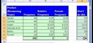 How To Create A Relative Frequency Distribution In Ms Excel