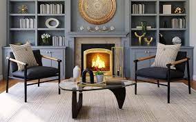 Lovely Painted Brick Fireplaces In The