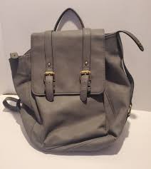 merona grey faux leather small backpack