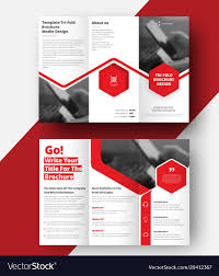 Triple Folding Brochure For Business And Vector Image