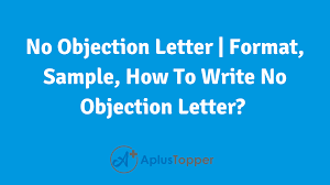 no objection letter format sles
