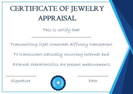 18 Jewelry Appraisal Certificate Templates Pdf Word