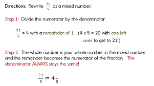 converting improper fractions to mixed