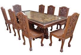 A traditional dining table set inspired by the farmhouse antique furniture look. Hand Carved Dining Room Table And Chairs Teak Dining Table Wood Dining Room Set Wood Carving Furniture