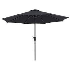 9 Ft Market Outdoor Patio Umbrella In Black