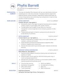 Skills listed on office assistants' sample resumes include updating the company's social media network, and. 2021 Best Office Assistant Resume Example Myperfectresume