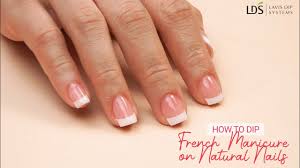 french dip manicure on natural nails
