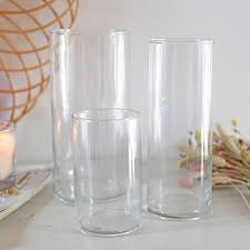 Small Cylinder Glass Vase Home