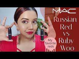 mac ruby woo vs russian red best red