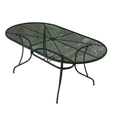 Wrought Iron Green Oval Patio Dining