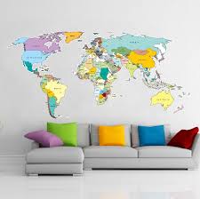 Map Wall Decal Vinyl Wall Stickers