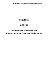 acc203 conceptual framework and
