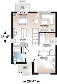 2 Bed Tiny Home Plan 21277dr