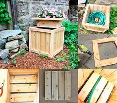 Diy Garden Hose Box With Planter Plans